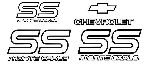 Monte Carlo SS 87 88 Restaurierung Vinyl Aufkleber Aufkleber Kit Chevy Graphic
