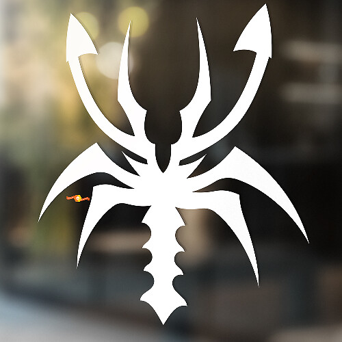 Scorpion Abstrakter Stil Universeller Vinylaufkleber