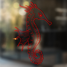 Seahorse Outline Design Universeller Vinyl-Aufkleber_2