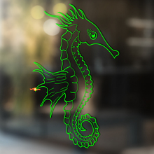Seahorse Outline Design Universeller Vinyl-Aufkleber_3