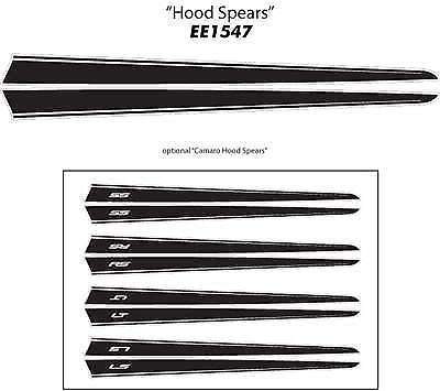 HOOD SPEARS Grafik-Vinyl-Aufkleber, Streifen, Premium-Vinyl, 2013–2015 Camaro
