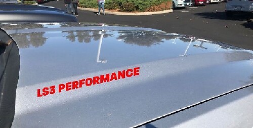 LS3 Performance Motorhauben-Vinylaufkleber-Set für Corvette, Camaro SS & Pontiac G8