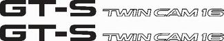 GT-S Twin Cam 16 AE86 Vinyl-Aufkleber – 2er-SET