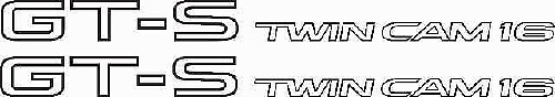 GT-S Twin Cam 16 Umriss Seiten Vinyl Aufkleber Set für Toyota Corolla AE86