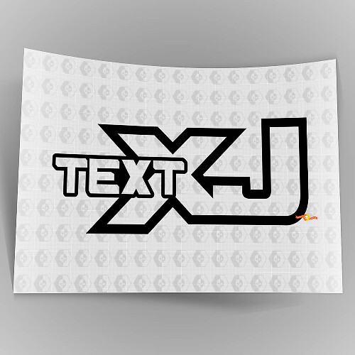 Jeep XJ – Schwarz – Vinyl-Aufkleber Off Road Cherokee Trails Rock Crawling 4 x 4