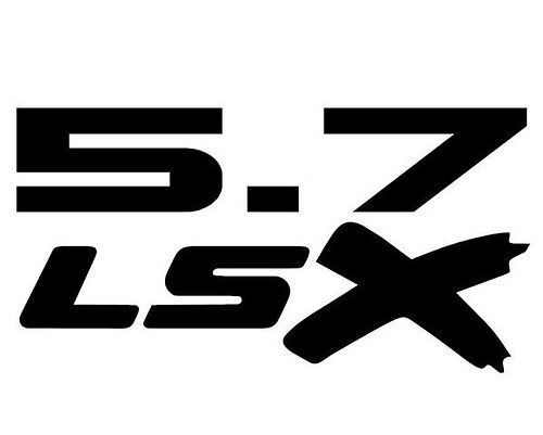 5.7L LSX – Vinyl-Aufkleber – schwarzer LS Chevy Car Truck Corvette Camaro Mustang Aufkleber
