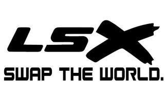 LSX Swap The World – Vinyl-Aufkleber – Schwarz – Chevy LS Mustang BMW Nissan Ford
