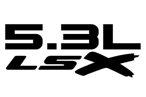 5.3L LSX – Vinyl-Aufkleber – Schwarzer LS Chevy Car Truck Corvette Camaro Mustang 5.3
