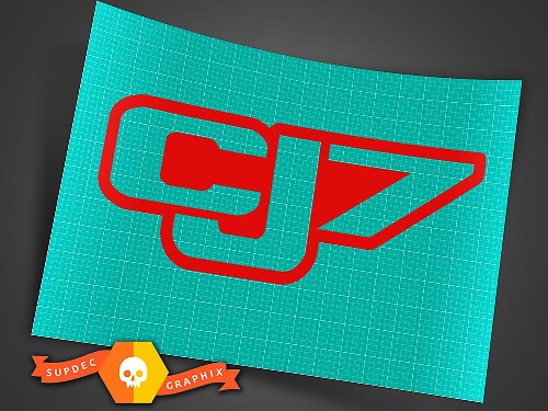 CJ7 Logo Motorhauben-Seiten-Türen Vinyl-Aufkleber-Set für Jeep CJ CJ-7