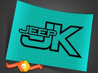 Jeep JK – Schwarz – Vinyl-Aufkleber Off Road Wrangler Trails Rock Crawling 4 x 4