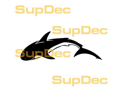 Haifisch-Vinylkunst-Wand-Fenster-Badezimmer-Aufkleber-Abziehbild entfernbar #4
