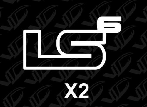 LS6 – Zwei weiße Vinyl-Aufkleber – Corvette CTS-V ctsv LS LSX
