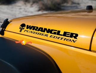 Jeep Wrangler Punisher TJ LJ JK JKU Vinyl Motorhaube Aufkleber Aufkleber Auto LKW