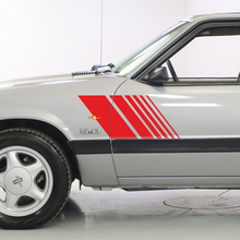 1979-1993 Ford Mustang verblasste Seitenstreifen Strobe-Aufkleber Aufkleber Aufkleber Kit 79-93
 3