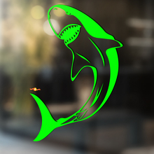 Gebogener Shark Universal Vinyl-Aufkleber_2