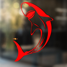 Gebogener Shark Universal Vinyl-Aufkleber_3