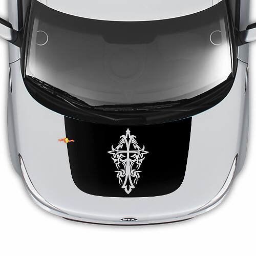 Kreuz Motorhauben-Aufkleber Folienaufkleber Grafiksticker für Kia Soul