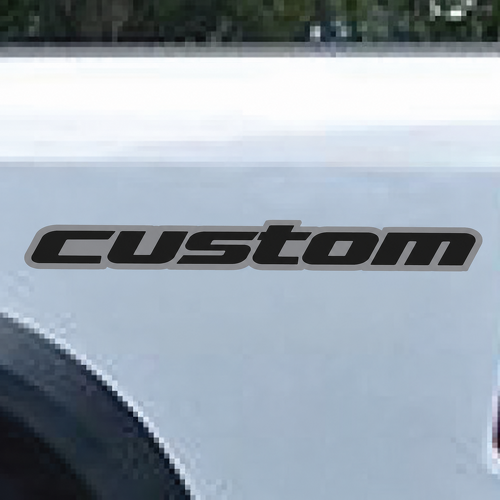 kundenspezifisches zweifarbiges Schriftzug-Paar Nachttisch-Vinylaufkleber für Dodge Ram 1500