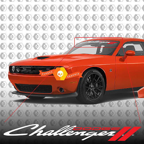 Dodge Challenger Windschutzscheiben-Aufkleber 2018-2020 neues Design