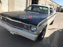 Plymouth Duster 340 Wedge Hood Callout Tape Stripe Decal White Red Mopar Aufkleber 2