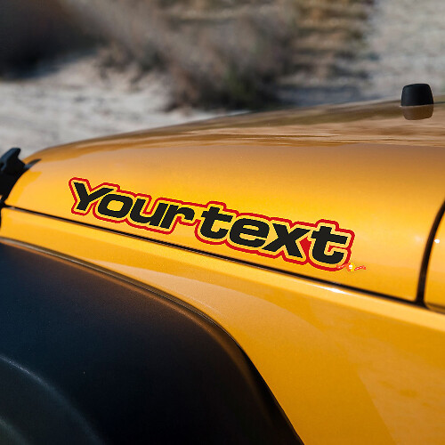 Benutzerdefinierter Text Motorhaube Kotflügel Vinyl-Aufkleber für Jeep Wrangler Renegade