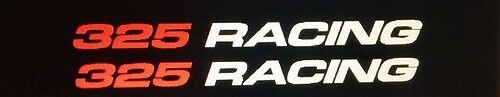 (1) Paar 325 RACING Motorhaubenaufkleber für den 5,3 l Chevy Silverado, Malibu, Impala
