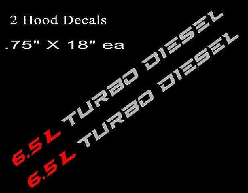 6,5L Turbo Diesel Motorhauben-Vinylaufkleber für Chevy Silverado GMC Sierra