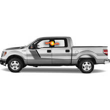 Platin Seitenstreifen Grafikaufkleber Decals Duo Farb-Vinyl für Ford F-150_2