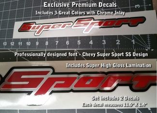 Super Sport Decals PAAR Rally Sport Chevy Camaro Chevrolet SS 3-Farben WOW 0012
