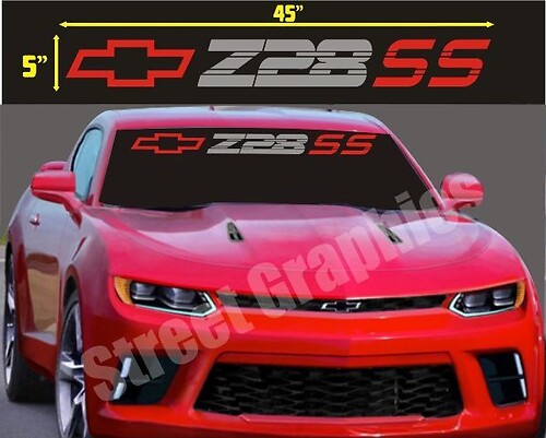 Z28 SS Logo Windschutzscheiben-Vinyl-Aufkleber für Chevrolet Camaro
