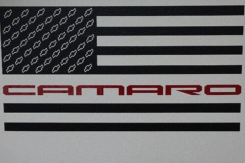 USA-Flagge im Chevy-Stil Universeller Vinyl-Aufkleber für Chevrolet Camaro