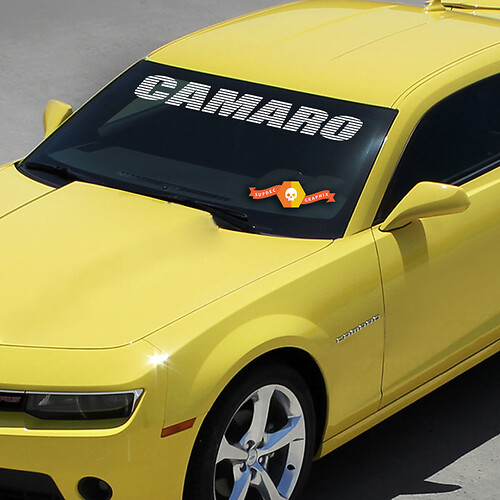 CAMARO gestreiftes Logo Windschutzscheiben Vinyl Aufkleber für Chevrolet Camaro