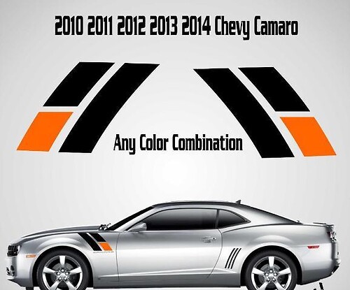 2010 2011 2012 2013 2014 45. Jubiläum Chevy Camaro Fender Stripes Aufkleber Aufkleber SS 2
