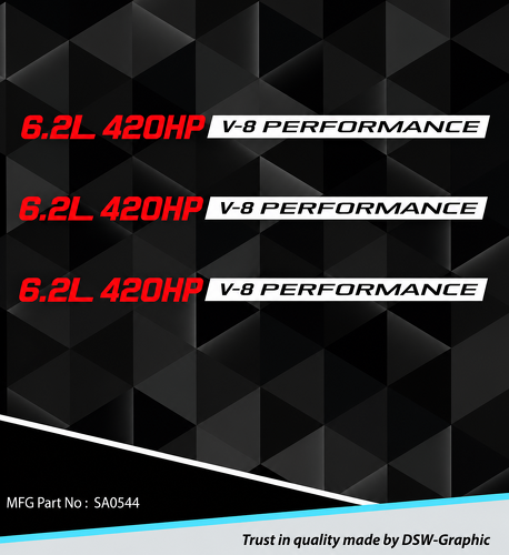 LS3 Style 6.2L 420HP V8 Performance — Vinylaufkleber (Motorhaube) für Chevrolet Camaro SS, RS