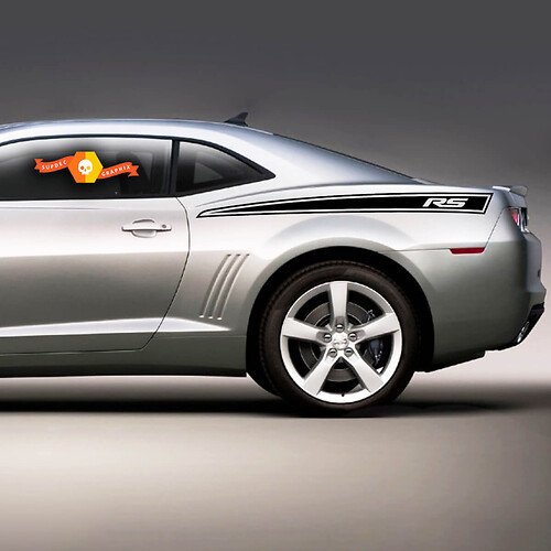 Viertelverkleidungsaufkleber, Streifenstreifen, passend für Camaro SS RS 2010–13
