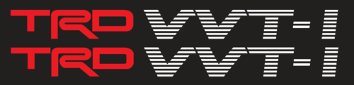 TRD VVTI Doch Vinyl-Aufkleber – VVTI TRD – 2er-SET