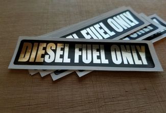 Nur Dieselkraftstoff Tankdeckelaufkleber Schwarz und Chrom