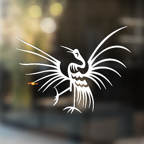 Crane Tribal Style Universeller Vinylaufkleber