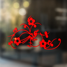 Vogel und Blumen Universeller Vinylaufkleber_3
