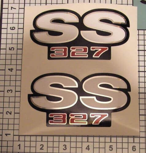 SS 327 Kotflügel Vinyl Aufkleberset für Chevrolet Camaro