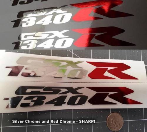 SX 1340R Chrom Vinyl Aufklebersatz für Suzuki Hayabusa