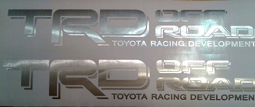 TRD-Logo Chromstil Seitenaufkleber aus Vinyl für Toyota Tacoma