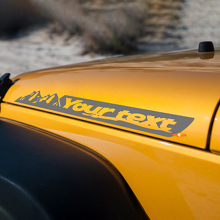 Benutzerdefinierter Text Mountains Motorhauben-Seitenaufkleber für Jeep Wrangler JK Renegade 2