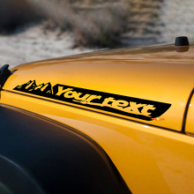 Benutzerdefinierter Text Mountains Motorhauben-Seitenaufkleber für Jeep Wrangler JK Renegade 3