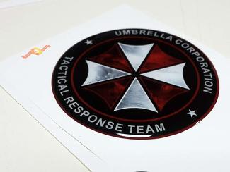 Umbrella Corp Tactical Response Team Domed Badge Emblem Kunstharz-Aufkleber