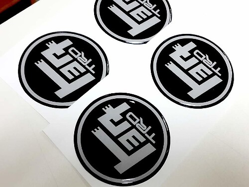 TEQ TRD Stil Gewölbtes Abzeichen Emblem Vinyl Aufkleber Set für Toyota
