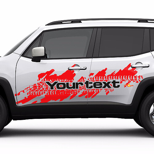 Jeep Renegade Side Splash Reifenspuren Logo Grafik Vinyl Aufkleber Aufkleber 2 Farben 1