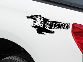 MOLON LABE Spartan Helm Come and Take Hood Decals Truck Jeep Wrangler JK TJ Tacoma Tundra Ram