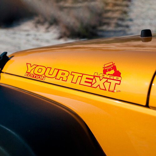 Benutzerdefinierter Text- und Logo-Hauben-Vinyl-Aufkleber für Jeep Wrangler