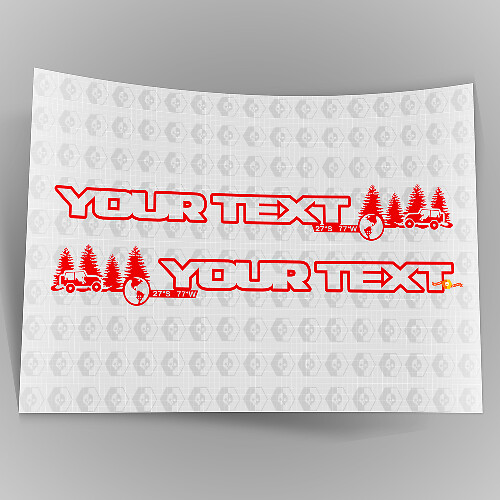 Paar Off Road Motorhauben Vinylaufkleber Aufkleber 3 für Jeep Wrangler Unlimited